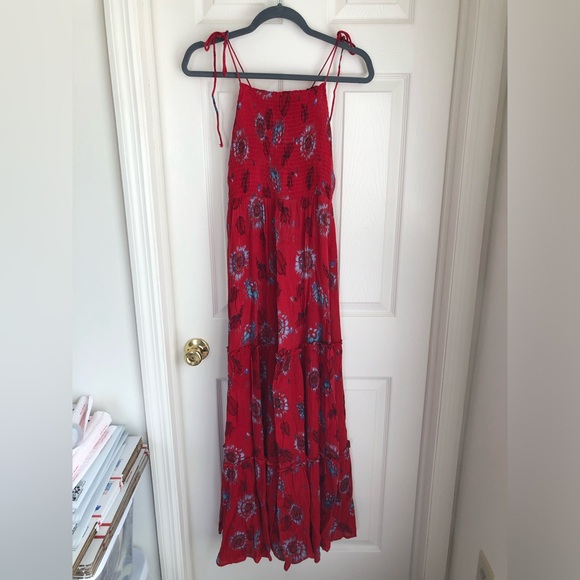 Free People Intimately Garden Party Red Maxi Dress - Picture 2 of 15